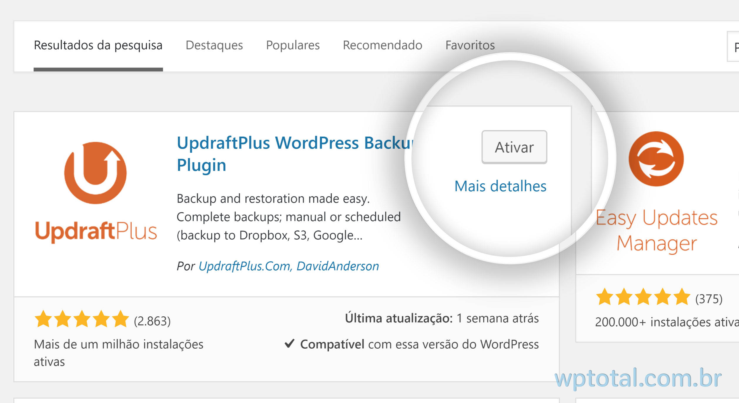 ativando plugin de backup wordpress google drive