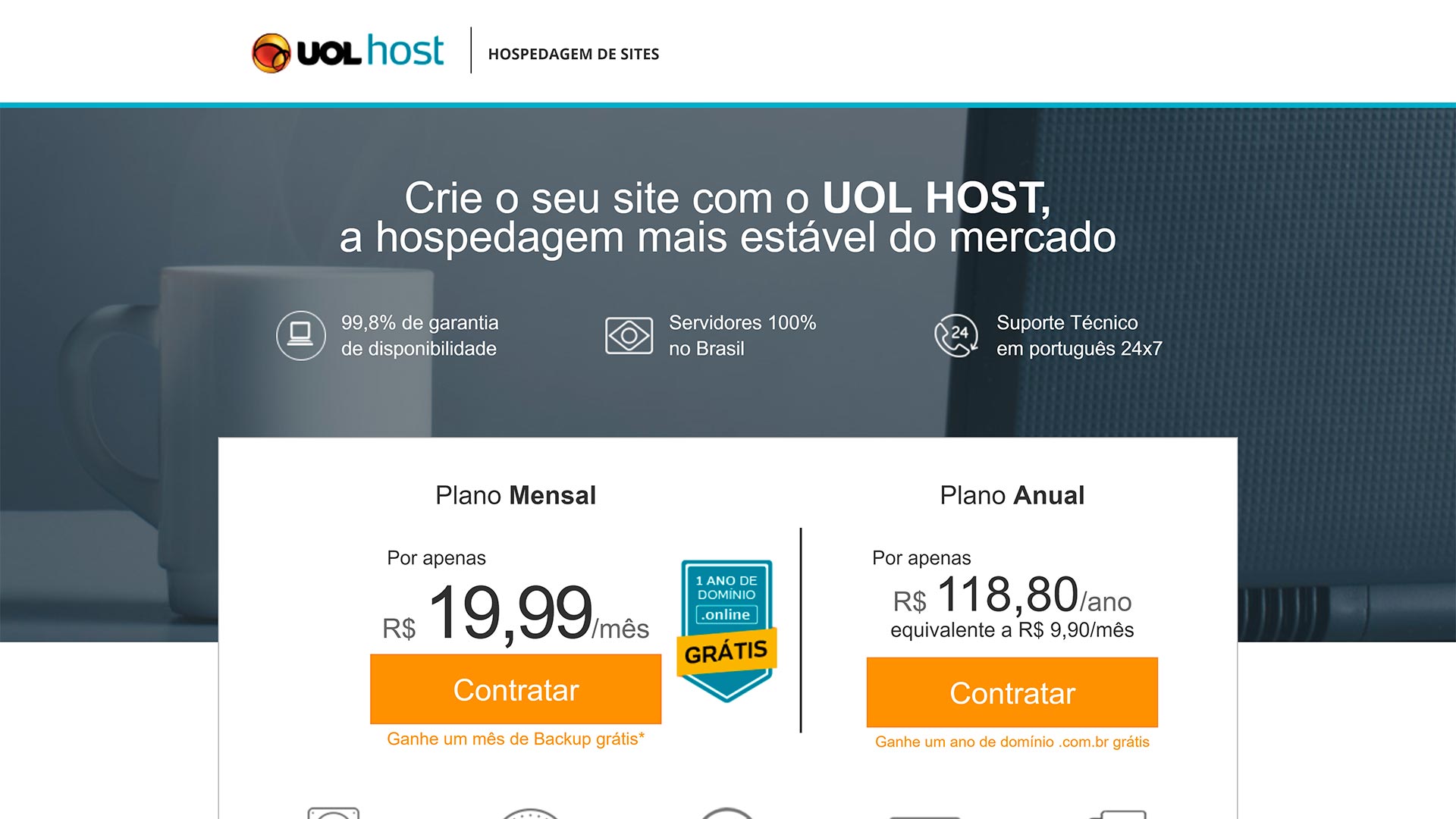 uolhost hospedagem semelhante a wordpress