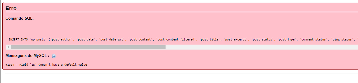 WordPress biblioteca de imagens com erro
