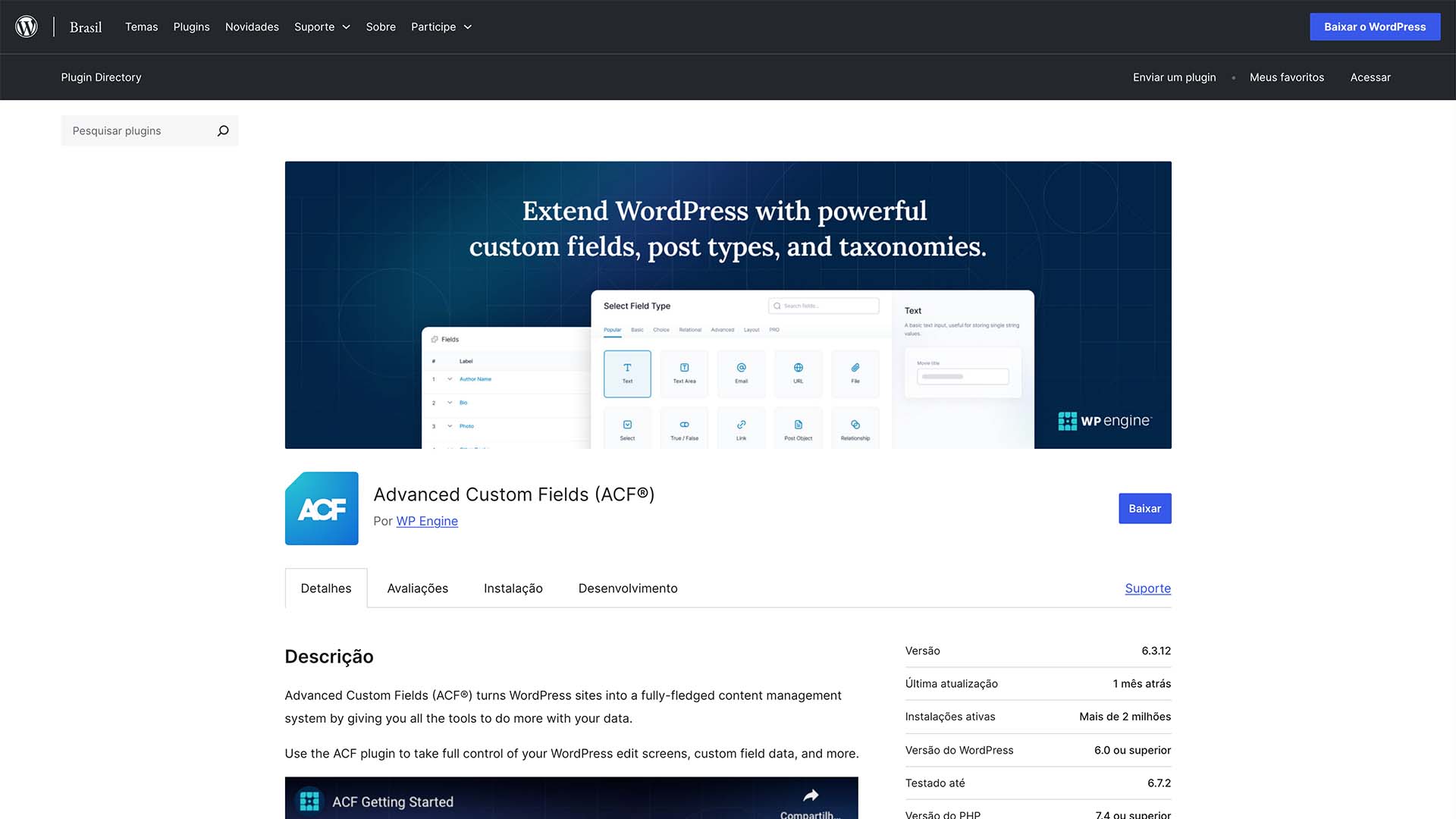 advanced custom fields wordpress plugin