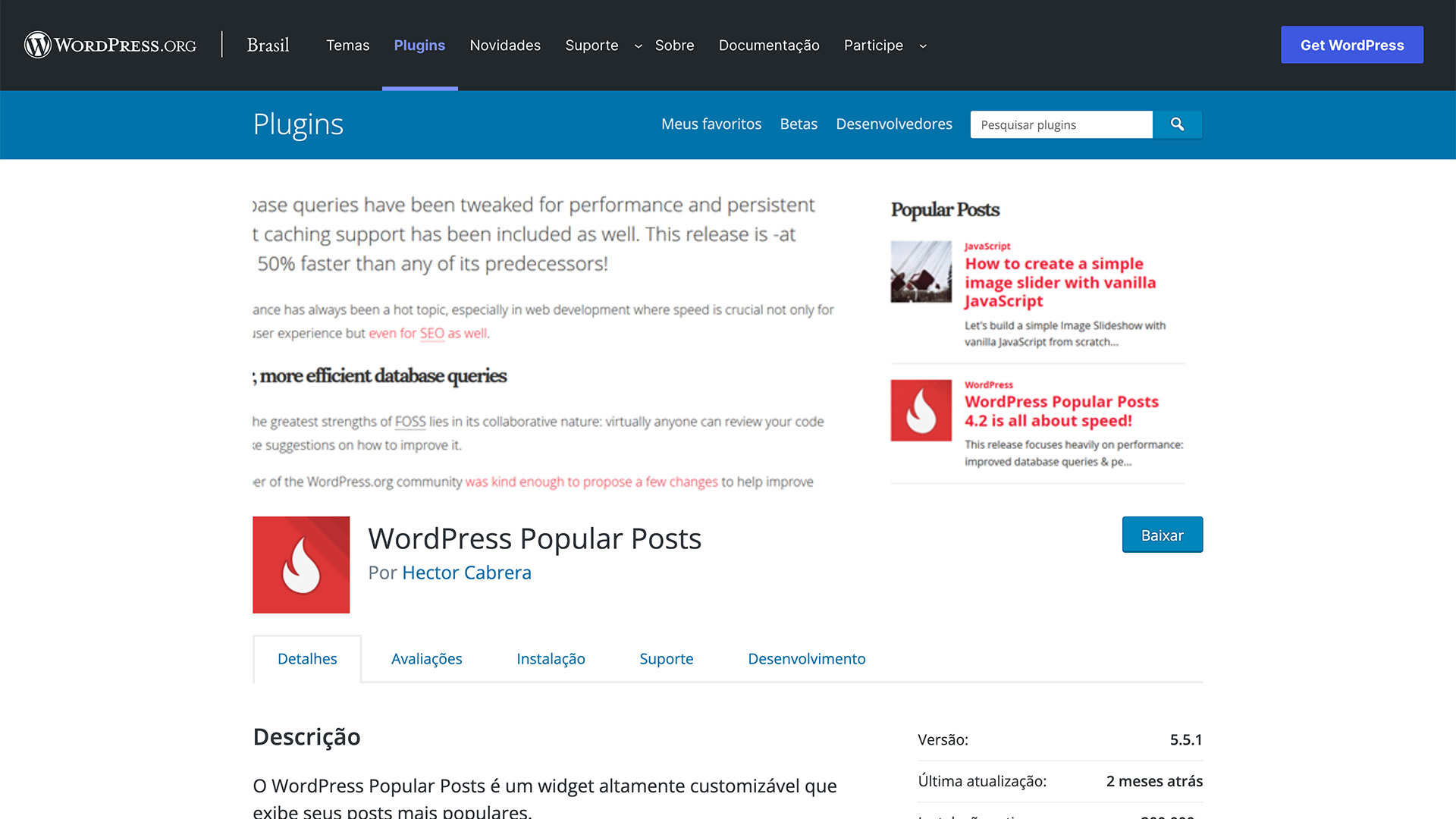 plugins WordPress exibir posts populares
