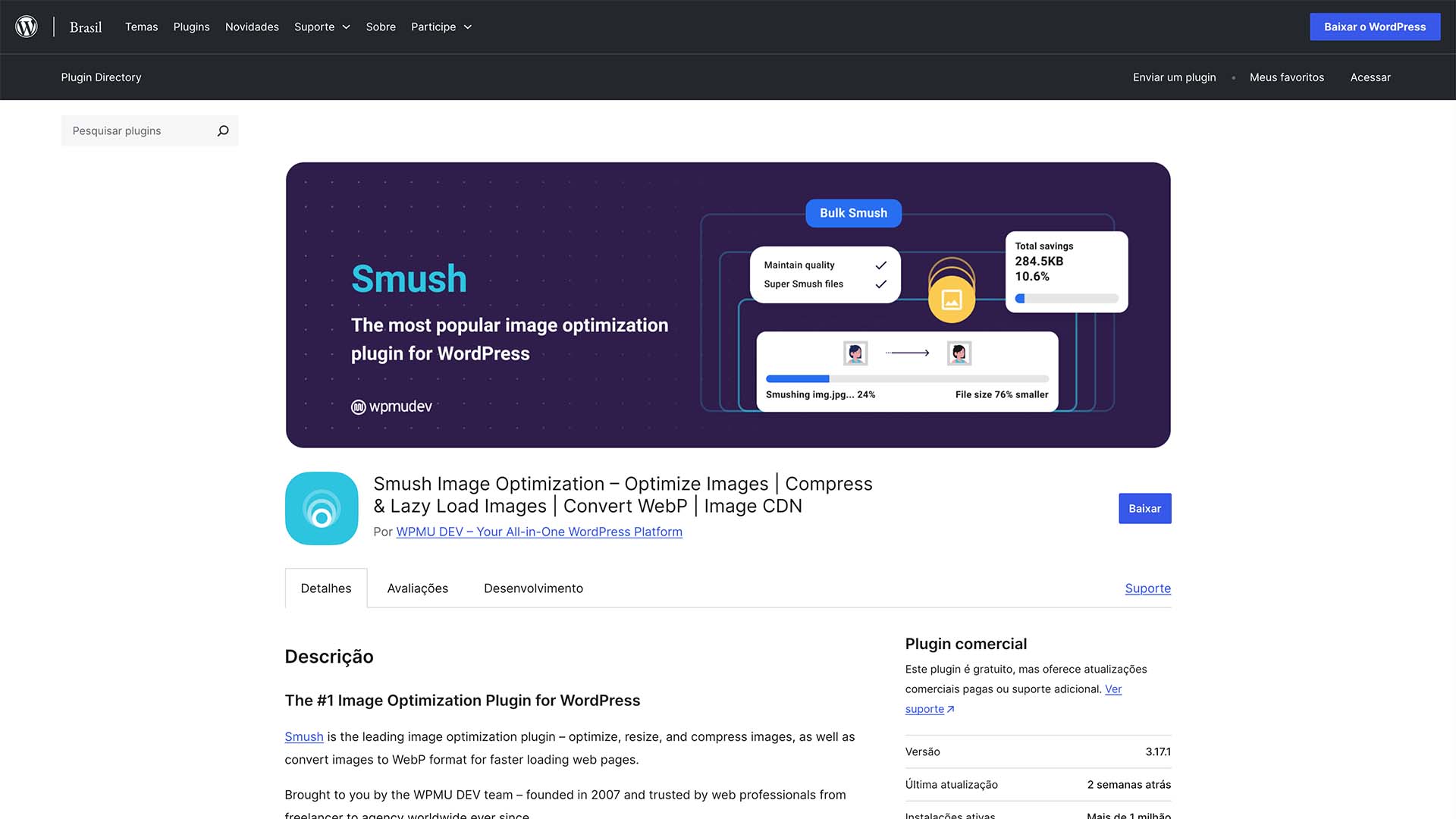 smush wordpress plugin