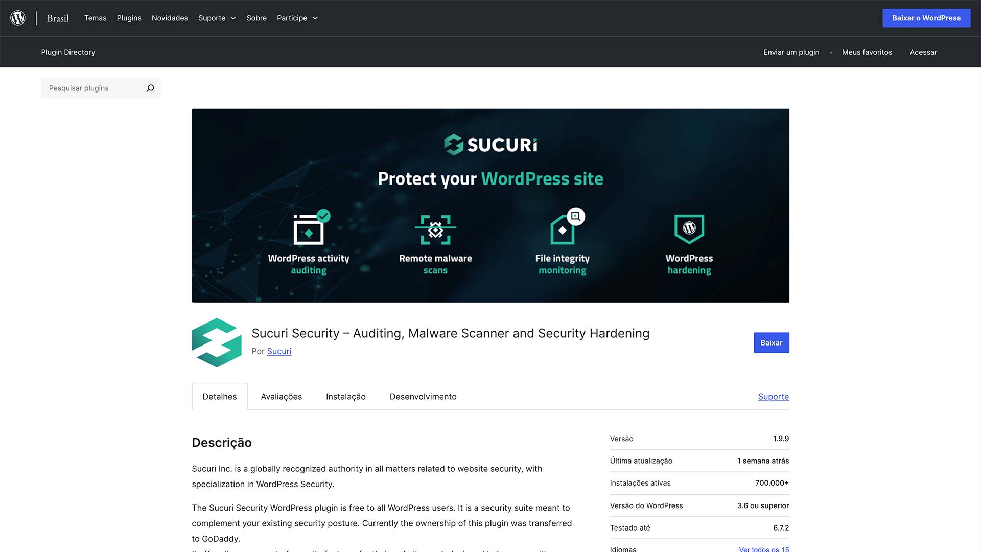 sucuri security wordpress plugin