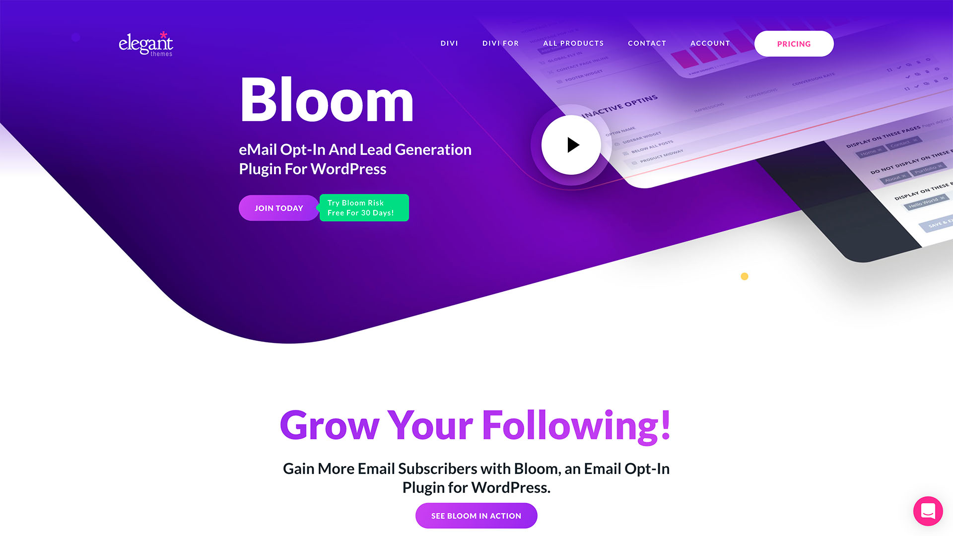 wordpress popup bloom