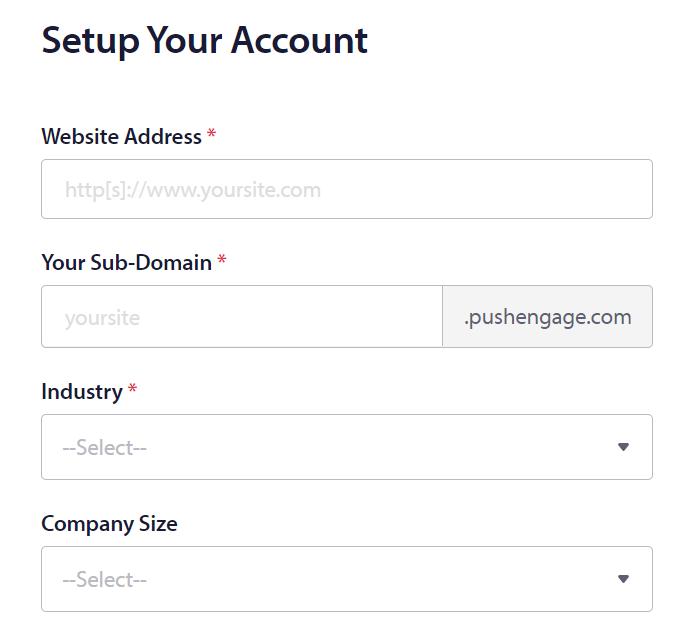 Configurar conta na PushEngage