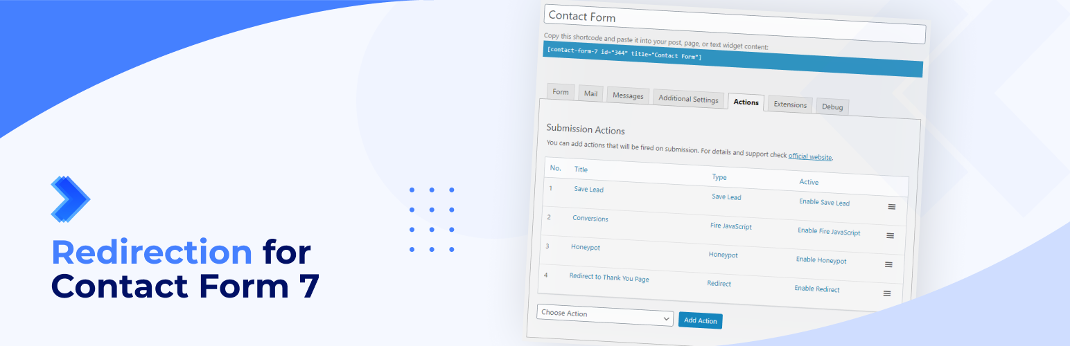 redirection for contact form 7