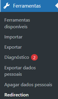 ferramentas -> Redirection