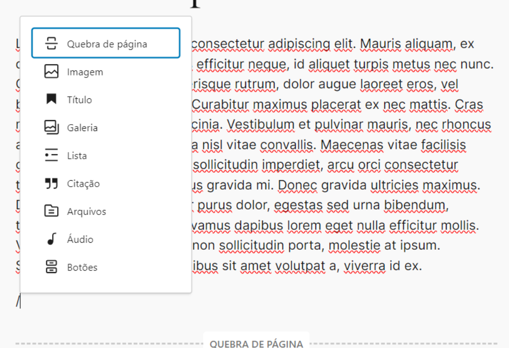 paginação de posts no WordPress com quebra de página