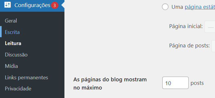 reduzir o tamanho do dom reduzindo o número de posts