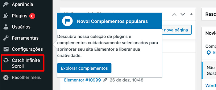 Adicionar rolagem infinita wordpress