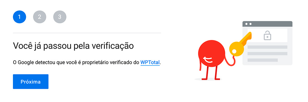 configurações adicionais do site kit