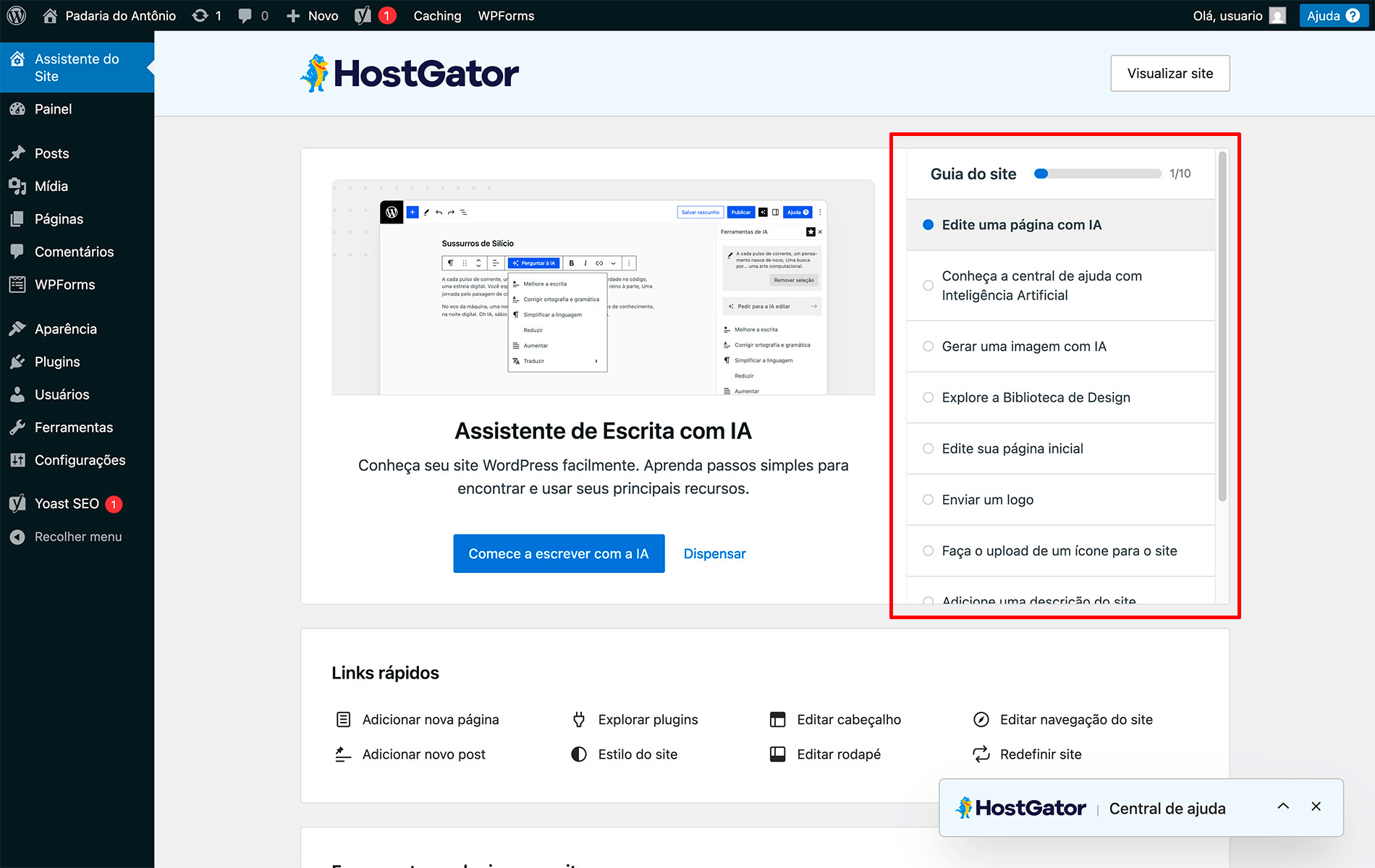 como criar um site -  passo 22