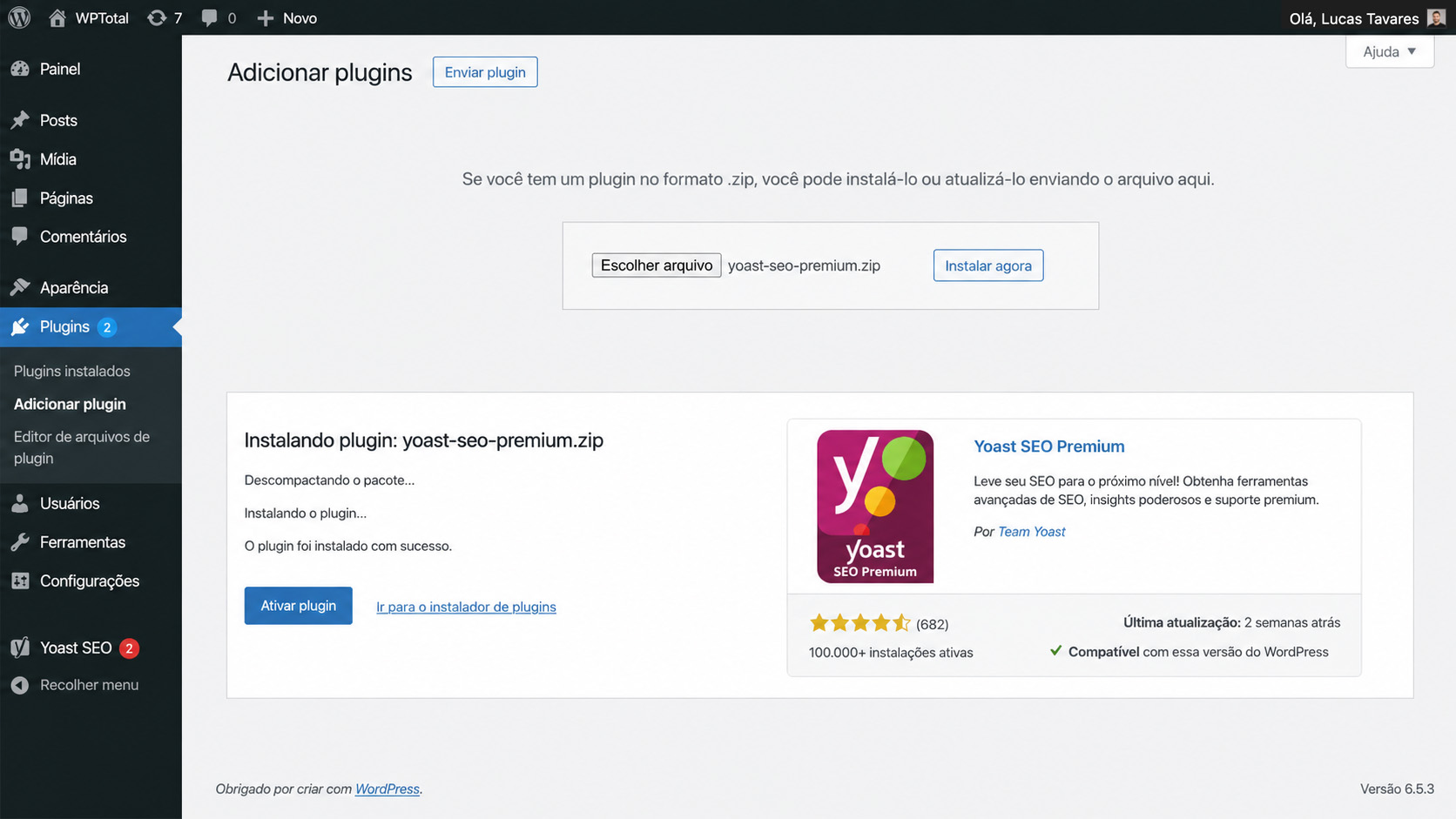 Como instalar Yoast SEO Premium