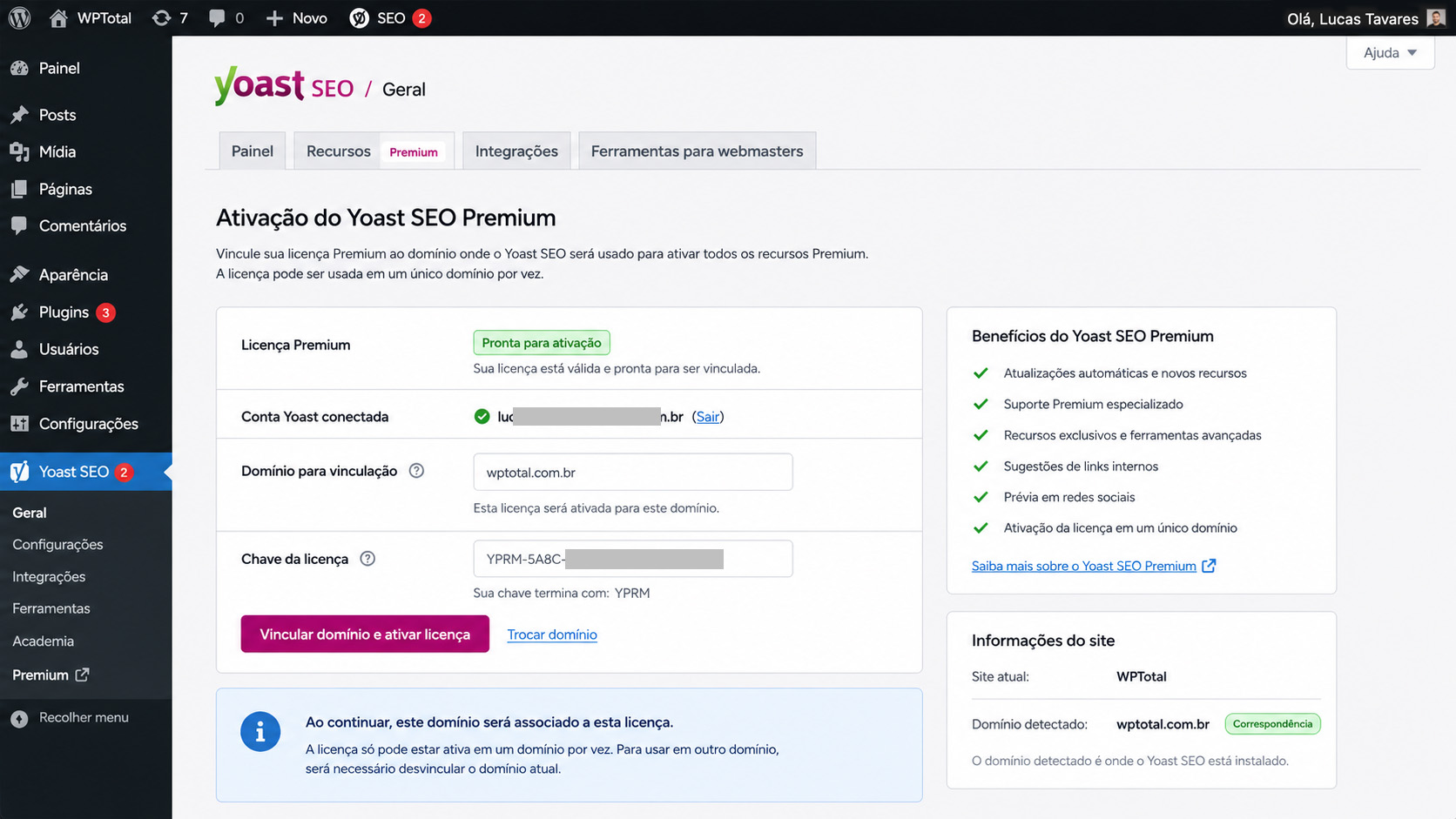 Como instalar Yoast SEO Premium