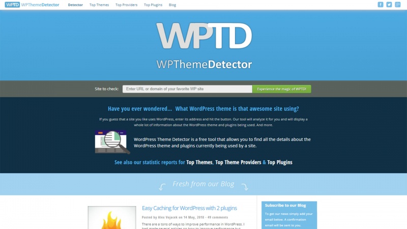 descobrir nome de tema template usado pelo site