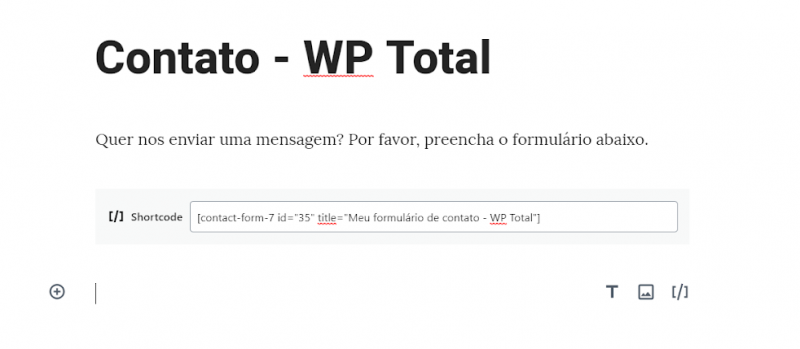exibindo formulario de contato