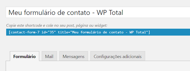 titulo do formulario de contato