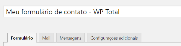 titulo formulario de contato