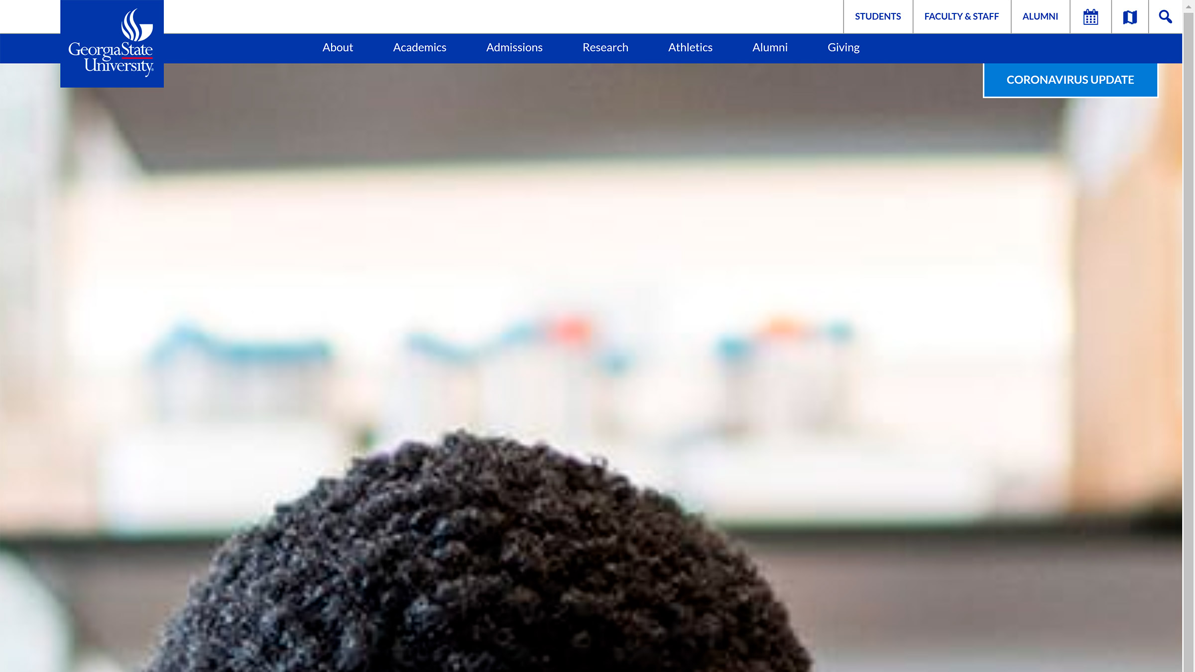 georgia state university site construido com wordpress