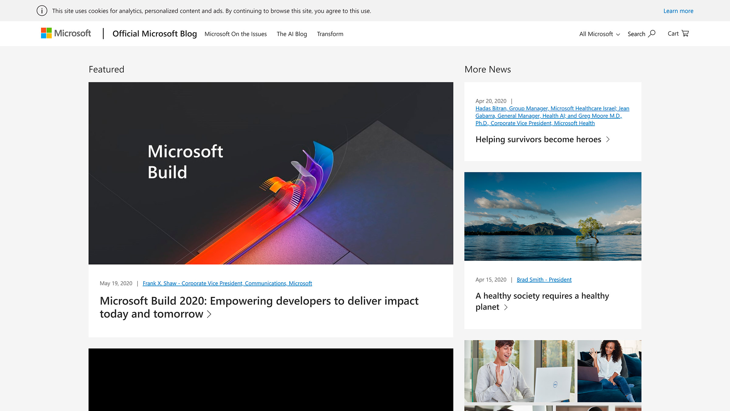 site desenvolvido com wordpress microsoft