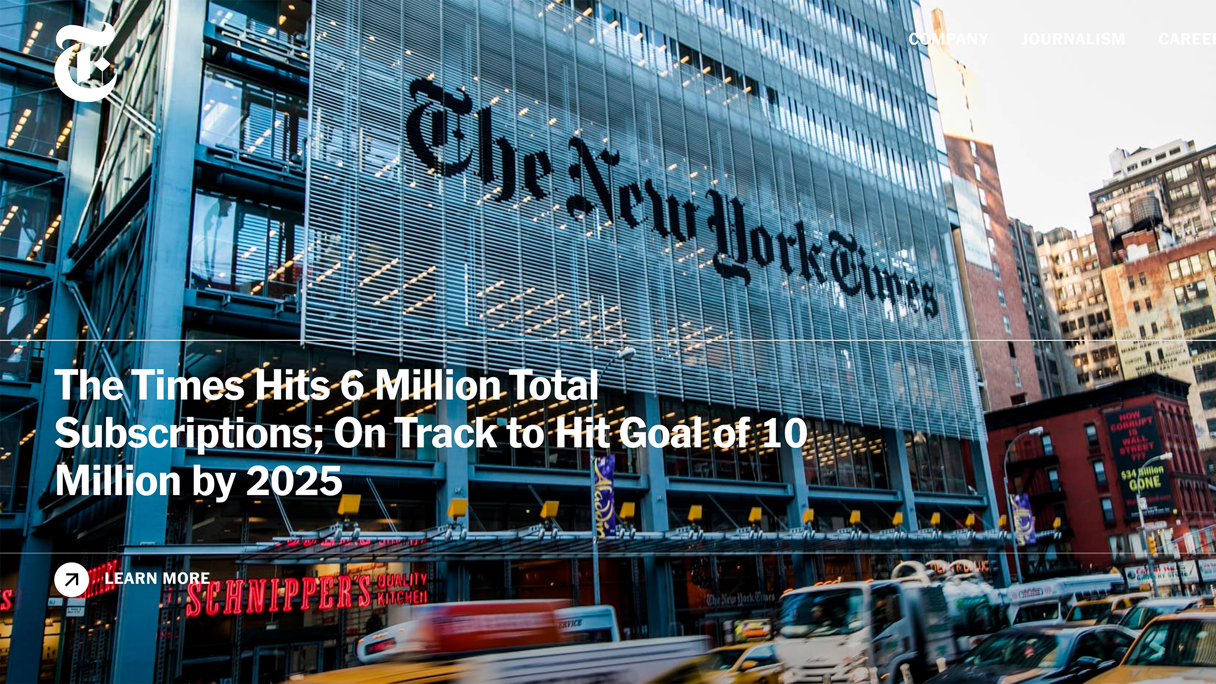 site desenvolvido com wordpress new york times