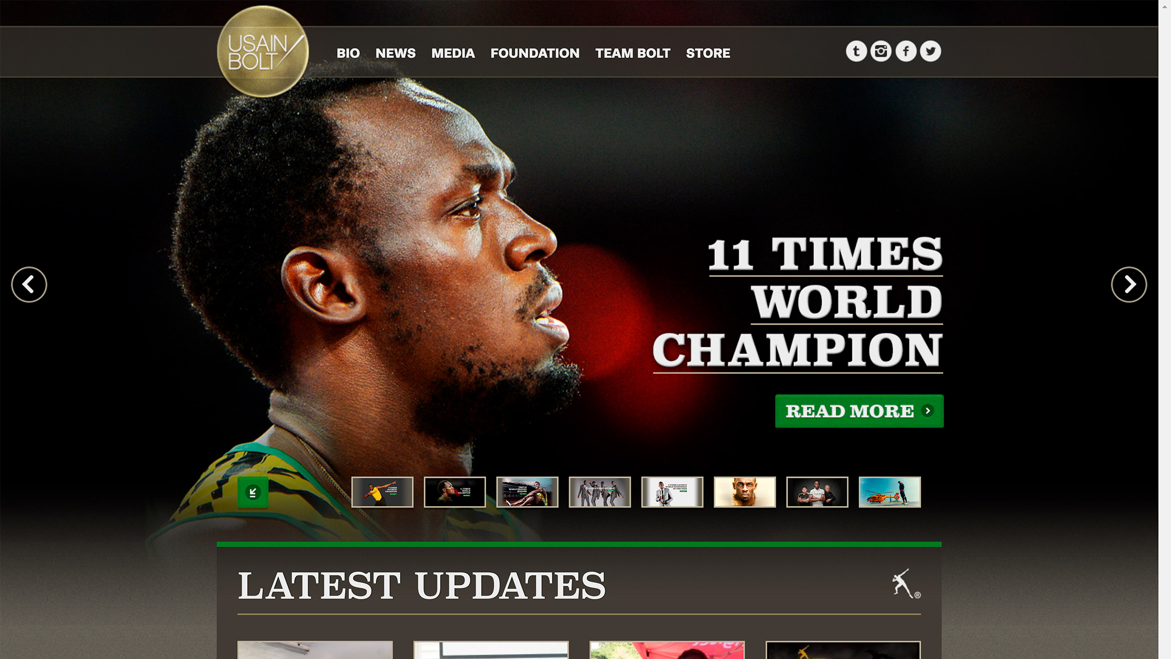 site desenvolvido com wordpress usain bolt
